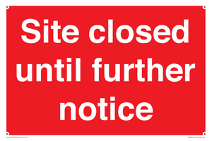 Site closed until further notice